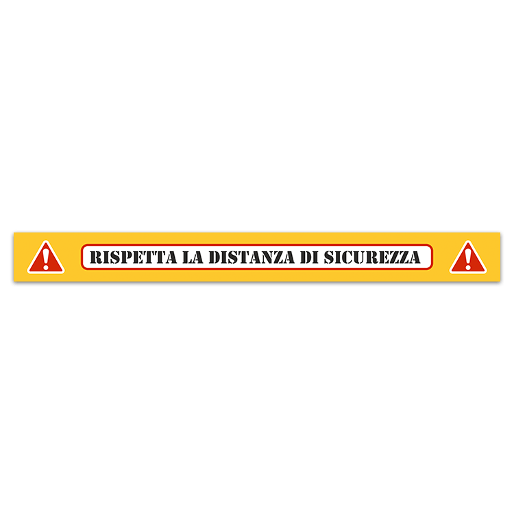 Car & Motorbike Stickers: Floor Sticker Keep a Safe Distance 6 - Italian