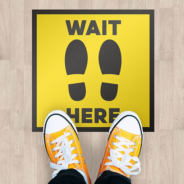 Car & Motorbike Stickers: Floor Sticker Wait Here 