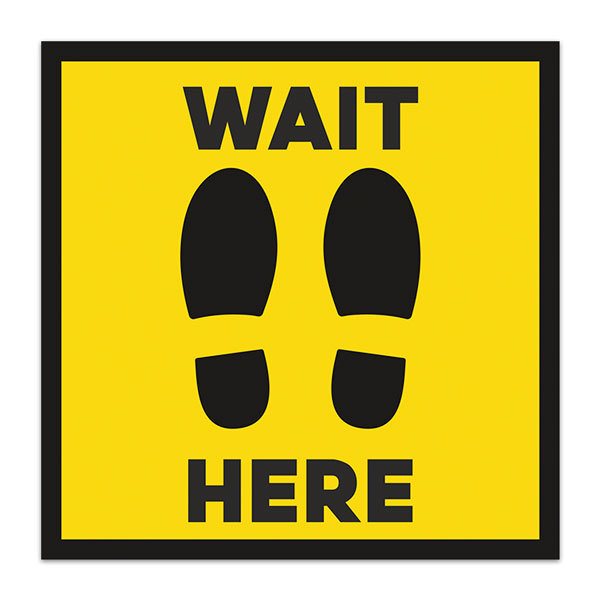 Car & Motorbike Stickers: Floor Sticker Wait Here 