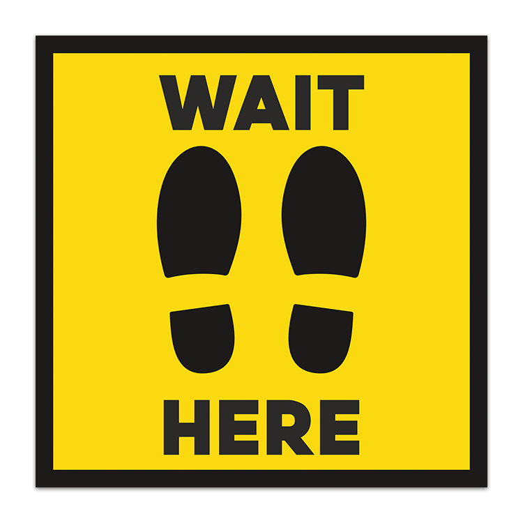 Car & Motorbike Stickers: Floor Sticker Wait Here 