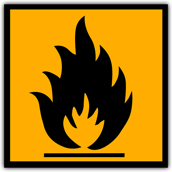 Car & Motorbike Stickers: Warning sign sticker fire
