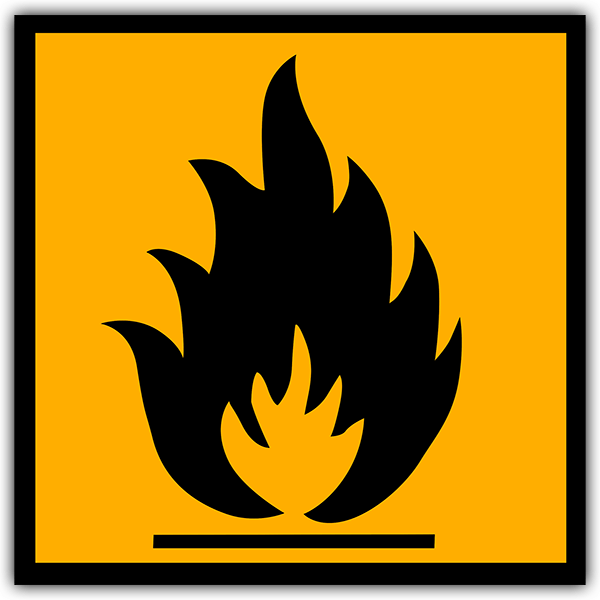Car & Motorbike Stickers: Warning sign sticker fire 0