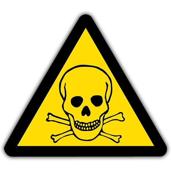 Car & Motorbike Stickers: Warning sign sticker toxic