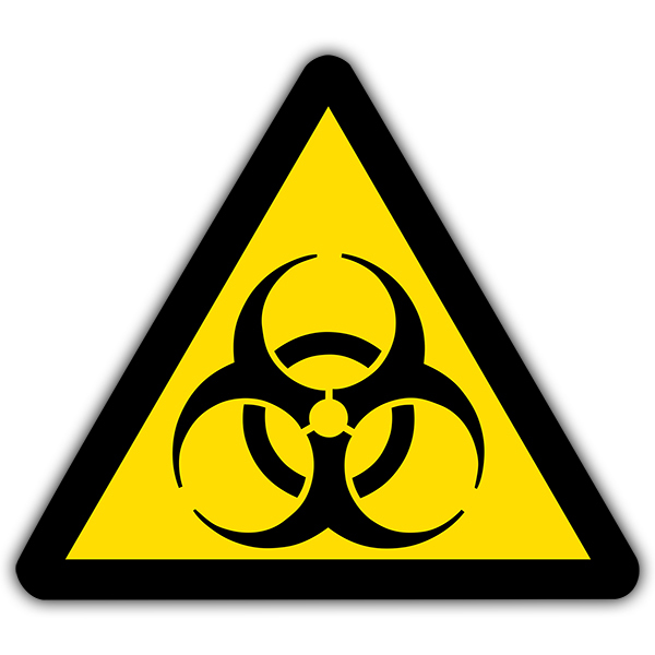 Car & Motorbike Stickers: Warning sign sticker Biological risk