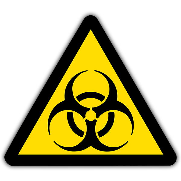 Car & Motorbike Stickers: Warning sign sticker Biological risk 0