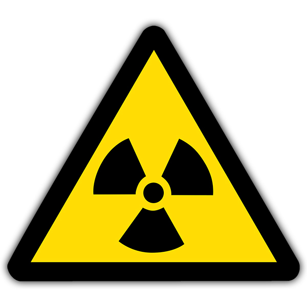 Car & Motorbike Stickers: Warning sign sticker radioactivity