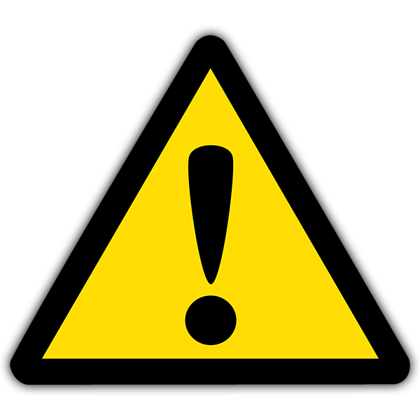 Car & Motorbike Stickers: Warning sign sticker