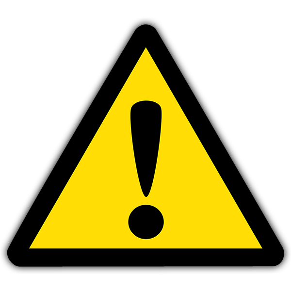 Car & Motorbike Stickers: Warning sign sticker 0