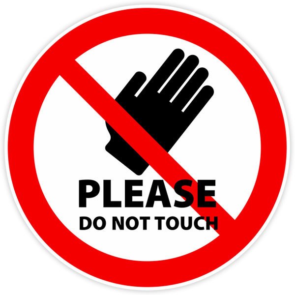 Car & Motorbike Stickers: Forbidden to touch