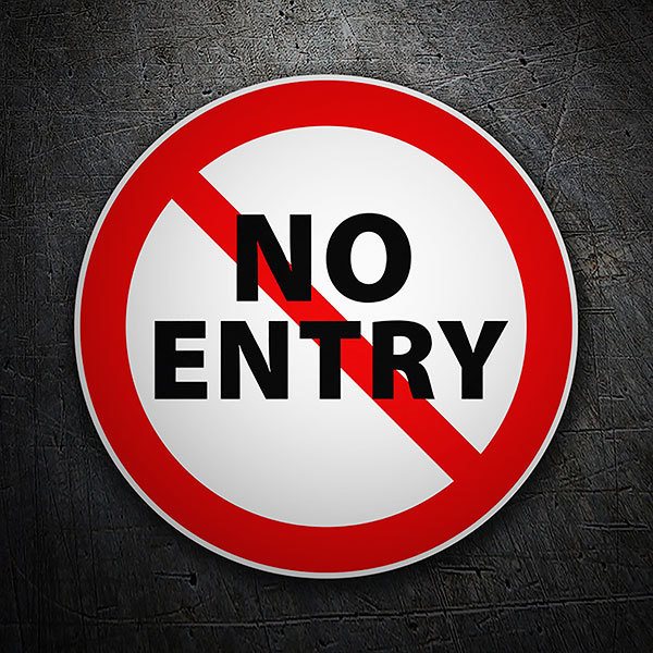 Car & Motorbike Stickers: Forbidden to enter
