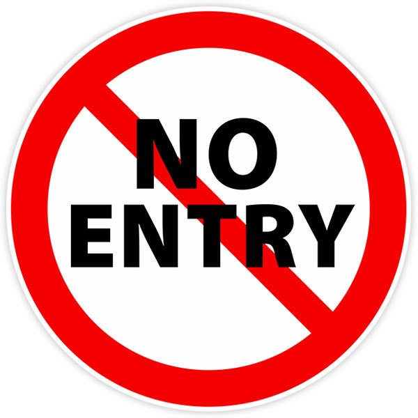Car & Motorbike Stickers: Forbidden to enter
