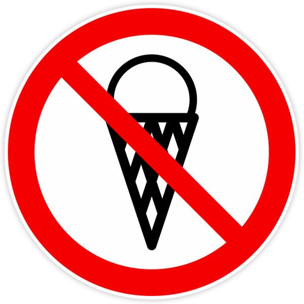 Car & Motorbike Stickers: No ice cream