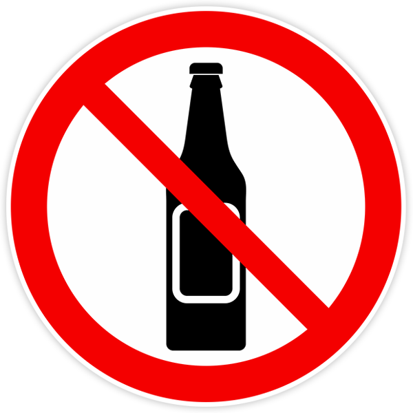 Car & Motorbike Stickers: No alcoholic beverages