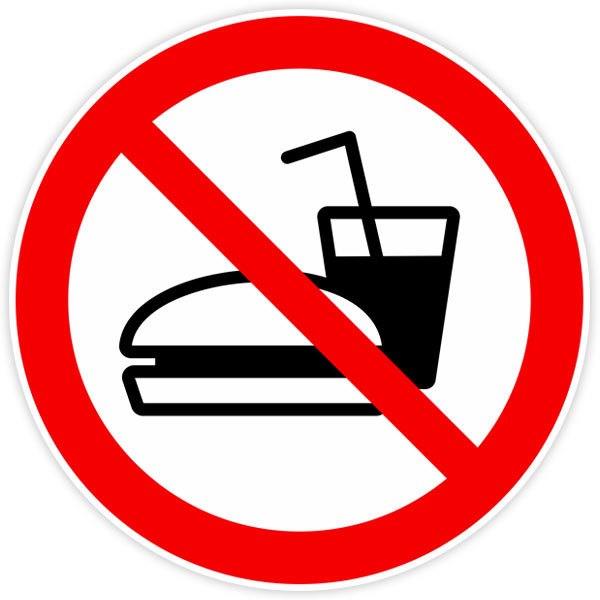 Car & Motorbike Stickers: Forbidden to eat junk food