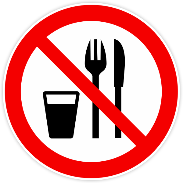 Car & Motorbike Stickers: Forbidden to eat