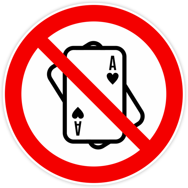 Car & Motorbike Stickers: Forbidden to play poker