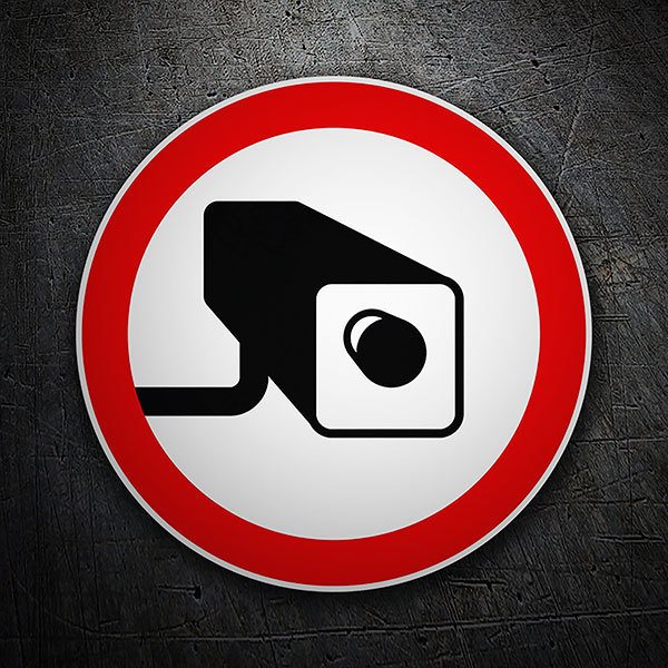 Car & Motorbike Stickers: Warning surveillance cameras