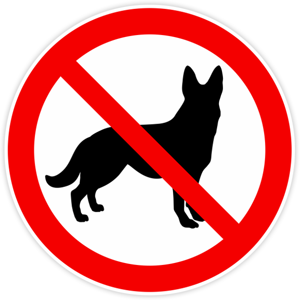 Car & Motorbike Stickers: No dogs allowed