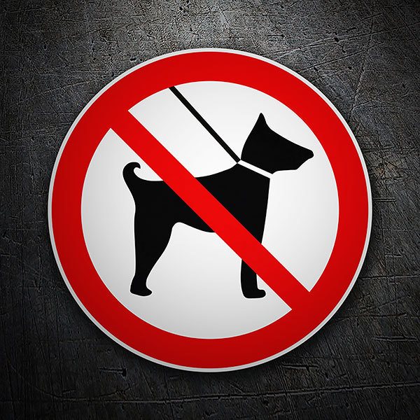 Car & Motorbike Stickers: No entry with dogs