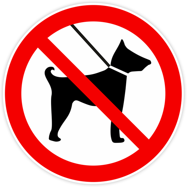 Car & Motorbike Stickers: No entry with dogs 0