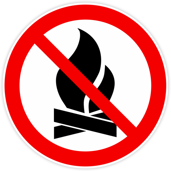 Car & Motorbike Stickers: Forbidden to make fire