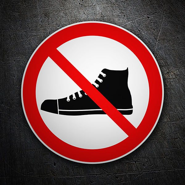 Car & Motorbike Stickers: Forbidden to enter with slippers