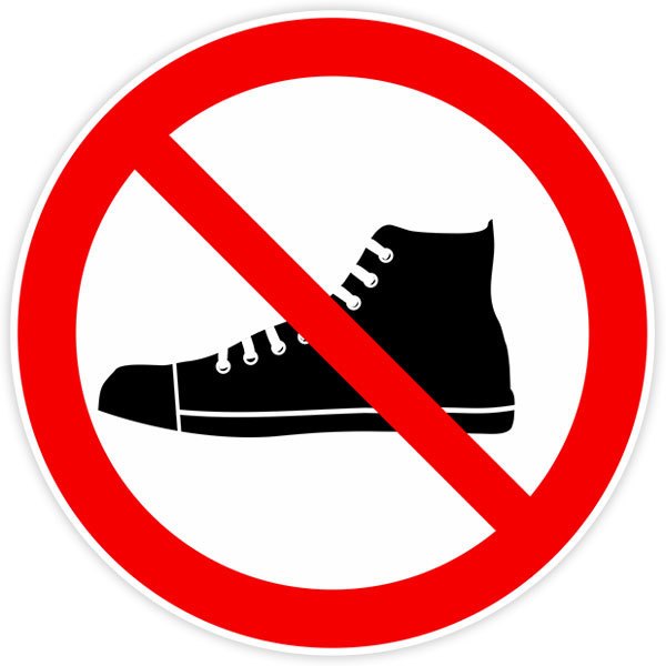 Car & Motorbike Stickers: Forbidden to enter with slippers