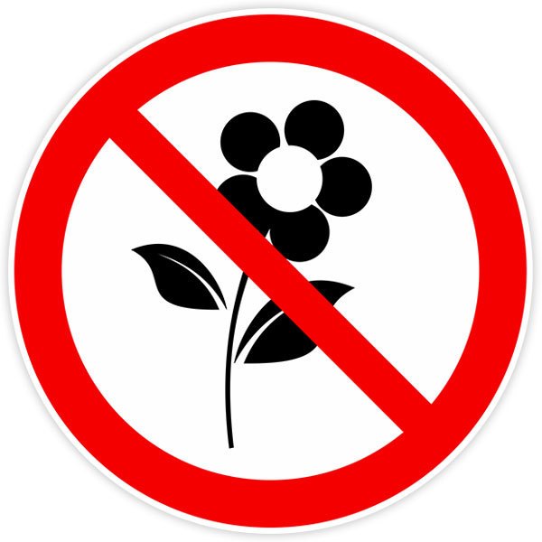 Car & Motorbike Stickers: Forbidden to pluck flowers