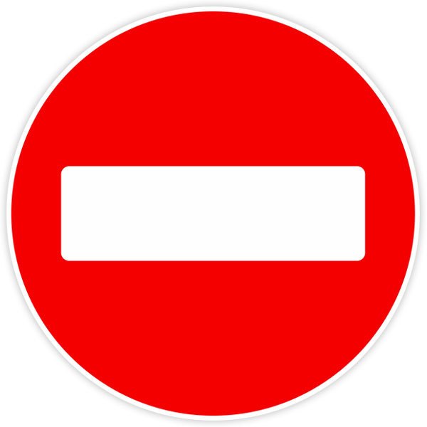 Car & Motorbike Stickers: Signal of forbidden entry
