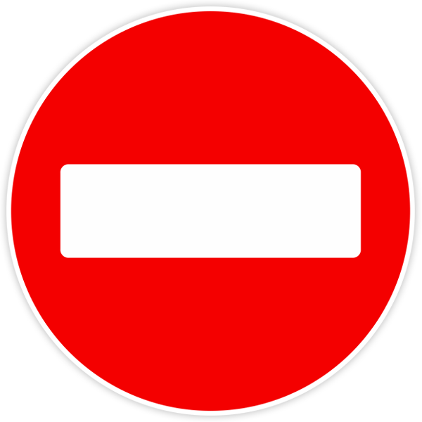 Car & Motorbike Stickers: Signal of forbidden entry