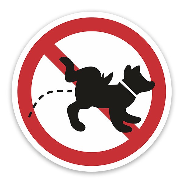 Car & Motorbike Stickers: No Urinating Dogs