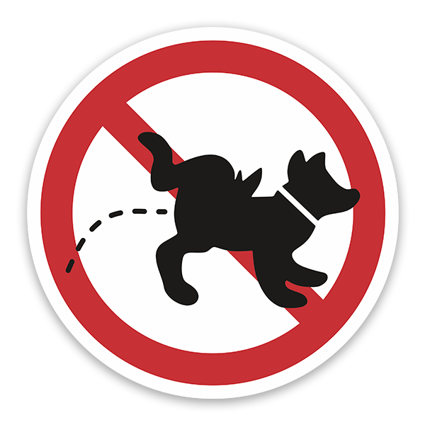 Car & Motorbike Stickers: No Urinating Dogs 0