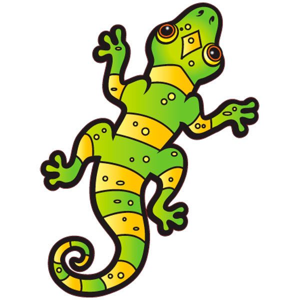 Car & Motorbike Stickers: Green and yellow salamander