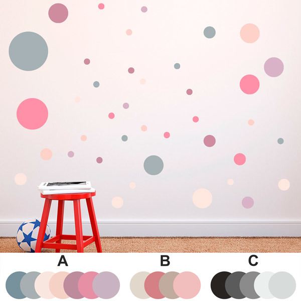 Wall Stickers: Pastel Circles Set