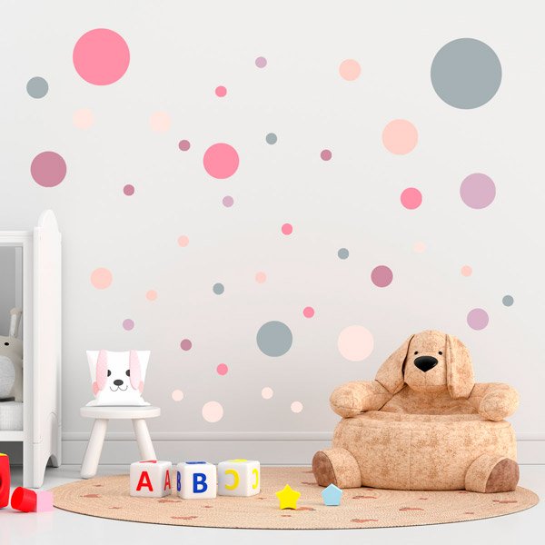 Wall Stickers: Pastel Circles Set