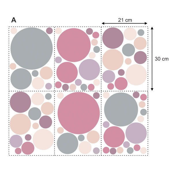Wall Stickers: Pastel Circles Set