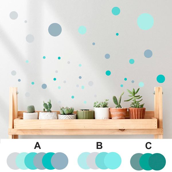 Wall Stickers: Set Turquoise Circles