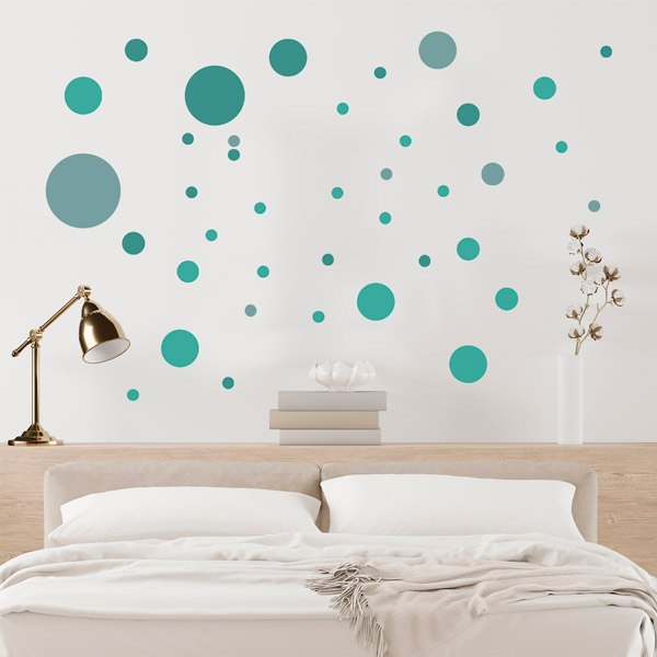 Wall Stickers: Set Turquoise Circles