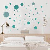 Wall Stickers: Set Turquoise Circles 4