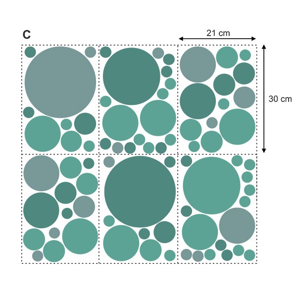 Wall Stickers: Set Turquoise Circles