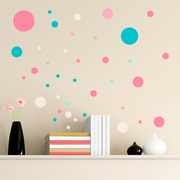 Wall Stickers: Violet Shades Circles Set