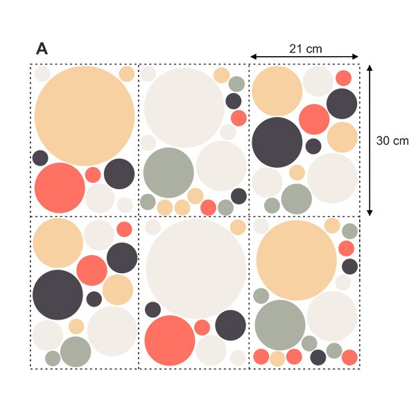 Wall Stickers: Set Earth Tones Circles