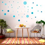 Wall Stickers: Set Blue Shades Circles 3