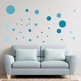 Wall Stickers: Set Blue Shades Circles 4