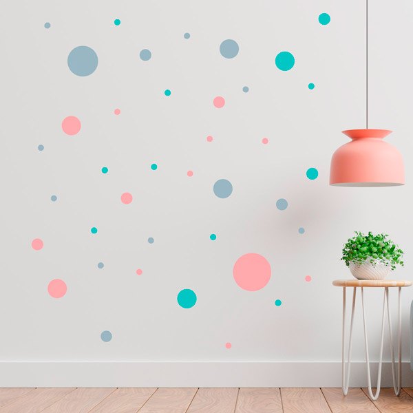 Wall Stickers: Elegant Shades Circles Set