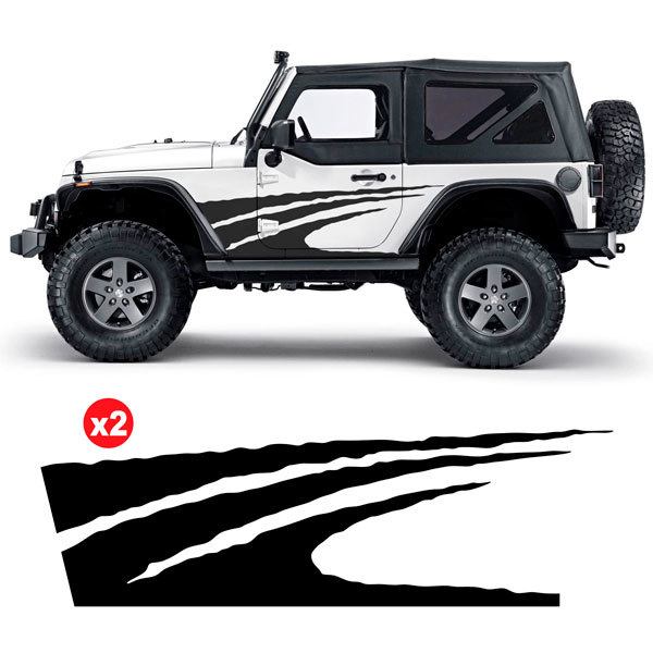 Car & Motorbike Stickers: Wave Side Sticker Kit for 2-Door 4x4
