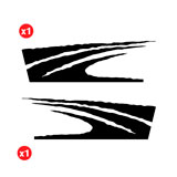 Car & Motorbike Stickers: Lateral Vinyl Wrangler 2 Doors Wave 2