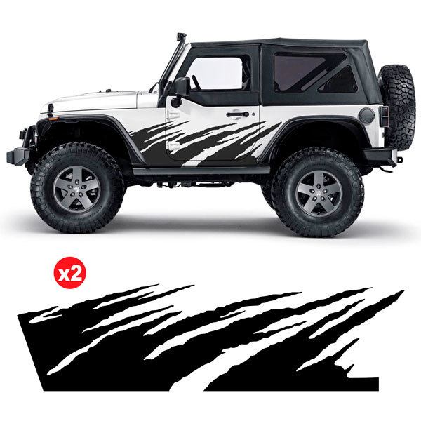 Car & Motorbike Stickers: Scratch Marks for 2 Door 4x4