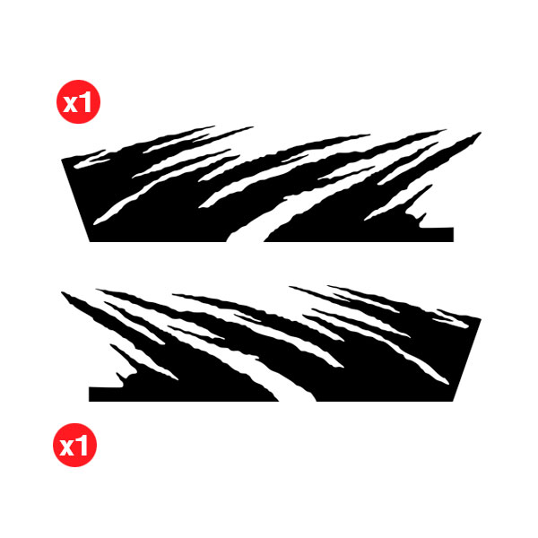 Car & Motorbike Stickers: Scratch Marks for 2 Door 4x4