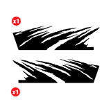 Car & Motorbike Stickers: Scratch Marks for 2 Door 4x4 2